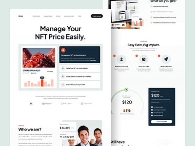 Cuans-Saas Landing Page Animation animation chart clean design invest investmant investmant platform landingpage minimalist motion graphics nft nft management plan popular saas saas platform ui uiux web