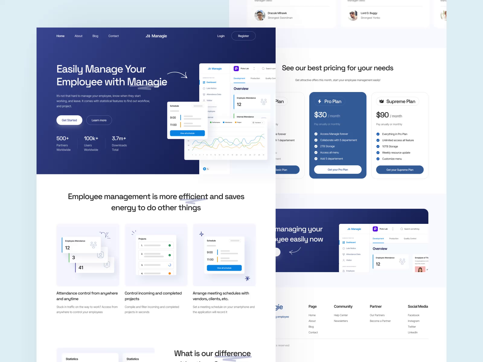 Managie - SaaS Landing Page Animation by Iqbal musa for Pickolab Studio ...