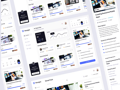 Nuegas - Task Management Dashboard Animation animation clean community dashboard design development graphic design management minimalist mobile motion graphics product prototype responsive saas ui ui kit uiux website