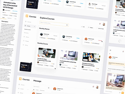 Coursea - Course Dashboard Animation animation branding clean course course dashboard dashboard event graphic design minimalist mobile motion graphics product prototype responsive ui ui kit uiux