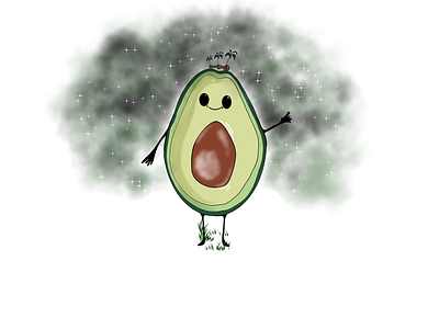 Avocado prince avocado digital art illustration nature