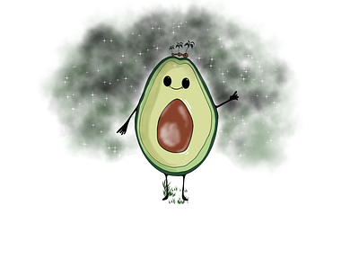 Avocado prince avocado digital art illustration nature