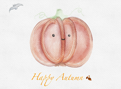 Pumpkin Autumn digital art illustration nature