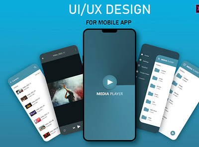 MEDIA PLAYER UI DESIGN FOR MOBILE APP adobe xd mobile app design ui ui design uiux design