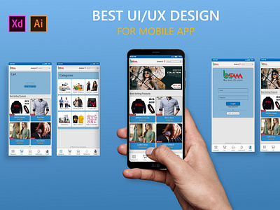 SHOPPING APP UI DESIGN adobe xd mobile app design ui ui design uiux design user interface design