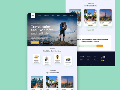 Travel Agency Landing Design design figma landing page design ui ui design uiux design user interface design web design