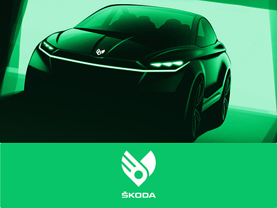 ŠKODA redesign illustrator logo photoshop redesign