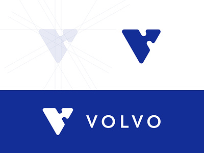 Volvo logo redesign branding car design illustrator logo redesign vector volvo