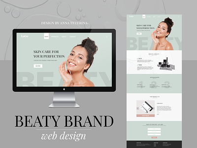 Web design for beaty brand beatybrand web design branding design figma graphic design ui ux webdesign