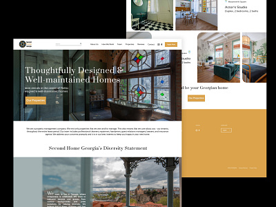 Lending page "Second Home Georgia" design property site ui ux