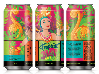 Tropical Blast Gose beer beer can blast craft brew fruit island pineapple plants tropical