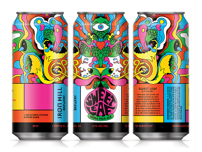 Sweet Leaf India Pale Ale beer beer can packaging poster poster art psych psychadelic