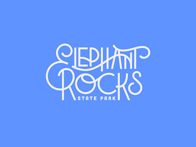 Elephant Rocks State Park Typography