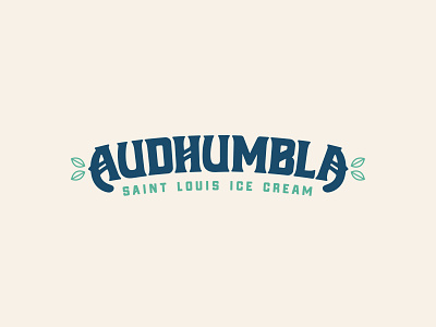 Audhumbla Brand Mark brand identity branding design herb ice cream illustration illustrator lettering logo nordic norse type typography vector