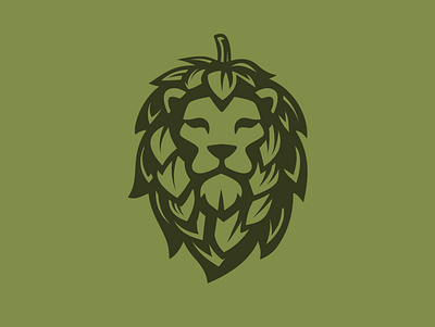 Hop Lion beer branding brew design hops icon illustration illustrator lion logo vector zoo