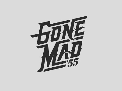 Gone Mad Typography brand identity branding illustration lettering logo type typography