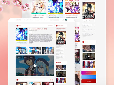 Animenia - UX/UI concept anime website