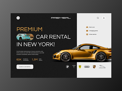 Car Rental service screen app auto branding car design gold graphic design illustration logo minimal premium rental typography ui ux vector vizualization web website white