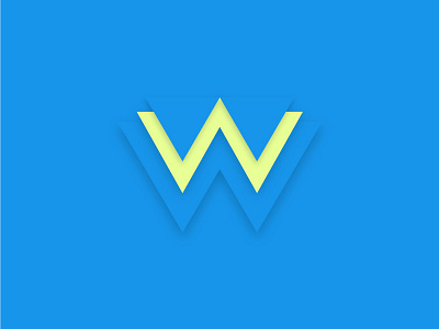 W illustration letter type typehue w