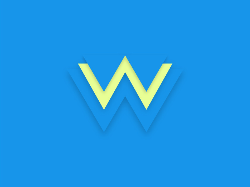 W w typehue type letter illustration