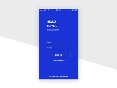 Login screen | DailyUI #001 blue dailyui 001 login