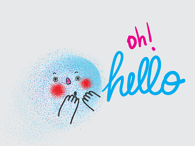 Oh! hello :) character illustration texture