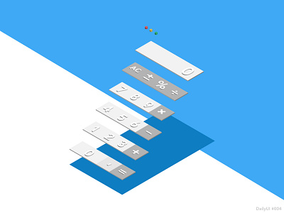 Calculator | Daily UI Challenge #004 3d calculator dailui dailyui dailyui004 dailyuichallenge isometric
