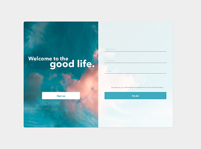 DailyUI 001 | Sign up screen dailyui dailyuichallenge signup ui