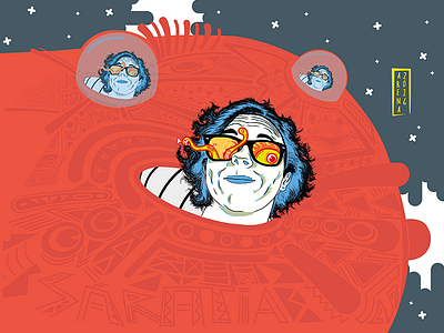 Saratià - Planet Boobs art color design drawing friend illustration illustrator portrait sketch space vector