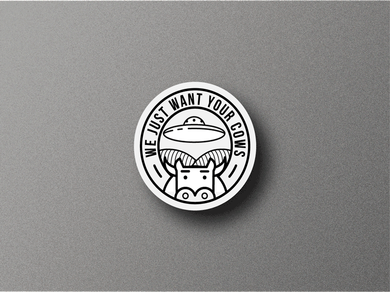 We just want your cows!! aftereffects creative design gif graphic graphicdesign illustration illustrator loop minimal ufo vector