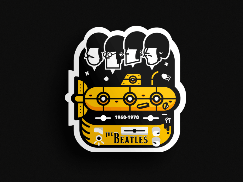 Yellow Submarine - UK Playoff beatles design flat gif graphic icon illustration illustrator minimal playoff sticker mule vector