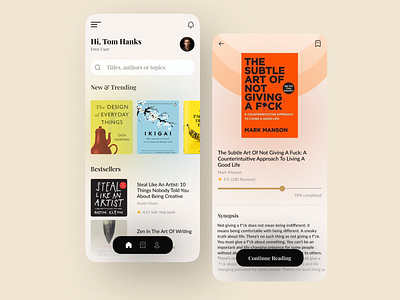 Book Reading App/ Daily UI