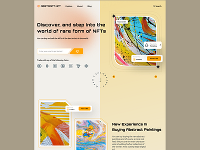 Abstract NFT Design behance cleandesign dailyui dribbbleshot figma freelancer illustration minimalistic mobiledesign mobileui nftdesign productdesigner ui uidesigner uifreelancer uiux unsplash uxdesigner uxui webdesign