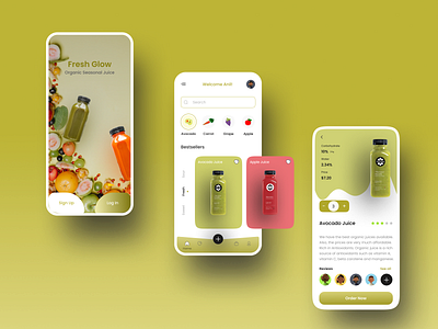 Juice Ordering Mobile Design blush branding cleandesign dribbbleshot figma freelancer juiceorderingdesign minimalistic mobileui organicjuice productdesign productdesigner uidesigner uifreelancer uiux unsplash uxdesigner uxfreelancer uxui webdesign