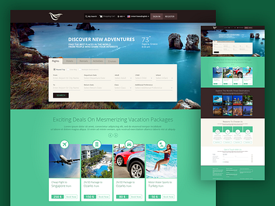 Travel Website Template app booking flight microsite travel website