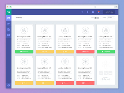 Teacher Dashboard - Subunits class dashboard learning app school students teacher