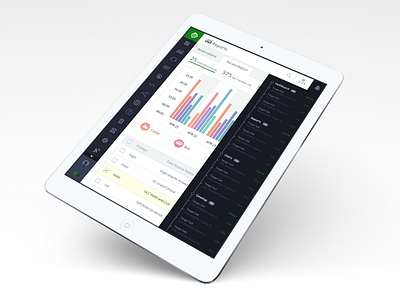 Bizconnect application back office graph tablet ui ux