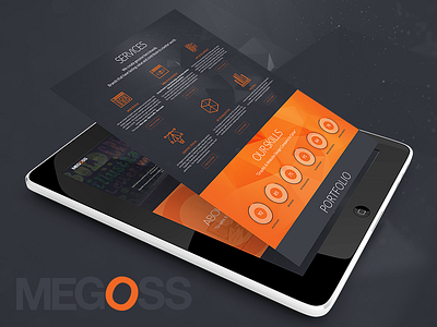 Megoss Parallax Website design designing graphic one page parallax ui ux website