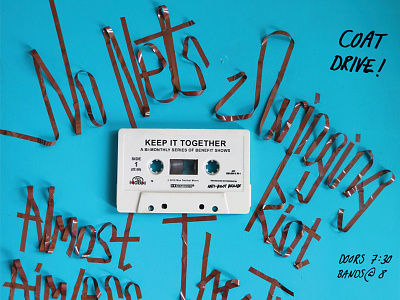 Show flyer: Keep It Together Benefit benefit show charity show concert flyer graphic design lettering poster typography