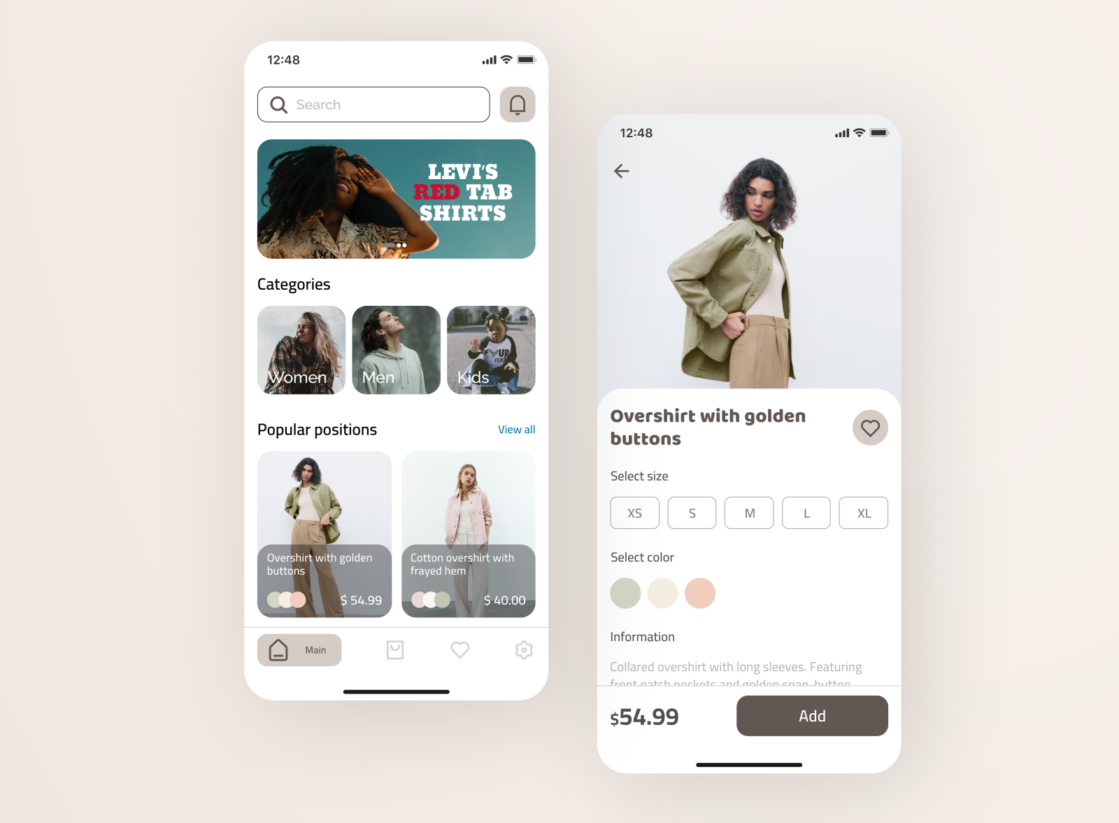 Clothing store by DariA on Dribbble