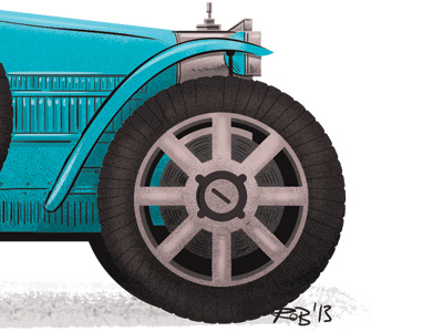 Bugatti Type 35 B bugatti car illustration italy