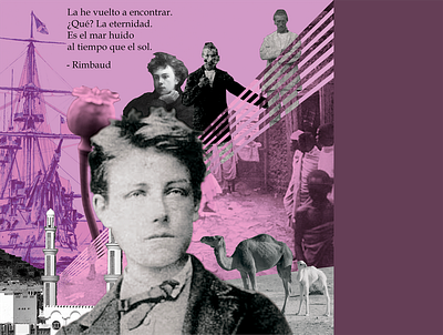 Life and Times of Arthur Rimbaud artwork aseasoninhell collage illuminations poetry psychedelic purple rimbaud spiritual