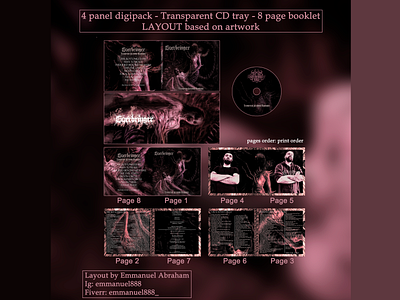 4 panel digipack 8 page booklet layout
