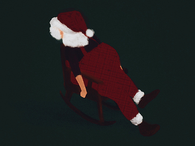 Exhausted Santa