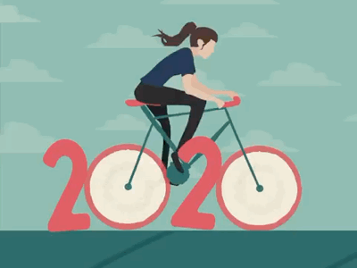 Let’s ride, 2020! 2020 after effects alabama animation bicycle bike birmingham motion new year
