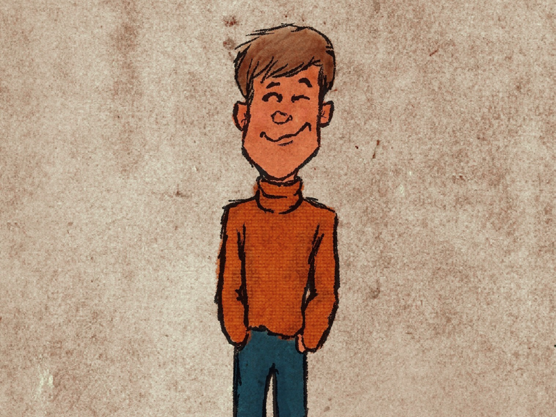 Practice makes Perfect! freelance illustrator alabama birmingham boy cartoon vintage retro procreate character design character texture illustration