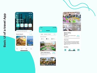 Travel App UI design design graphic design ui ux