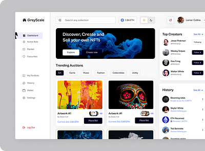 Nft Marketplace dashboard branding design graphic design illustration ui ux