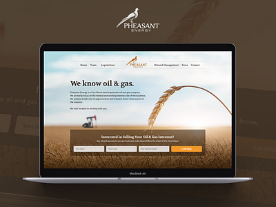 Pheasant Energy design graphic design interface oil ui web design