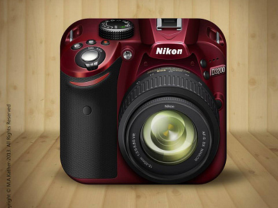 Camera 3d icon camera icon ios icon m.a.kather nikon realistic icon